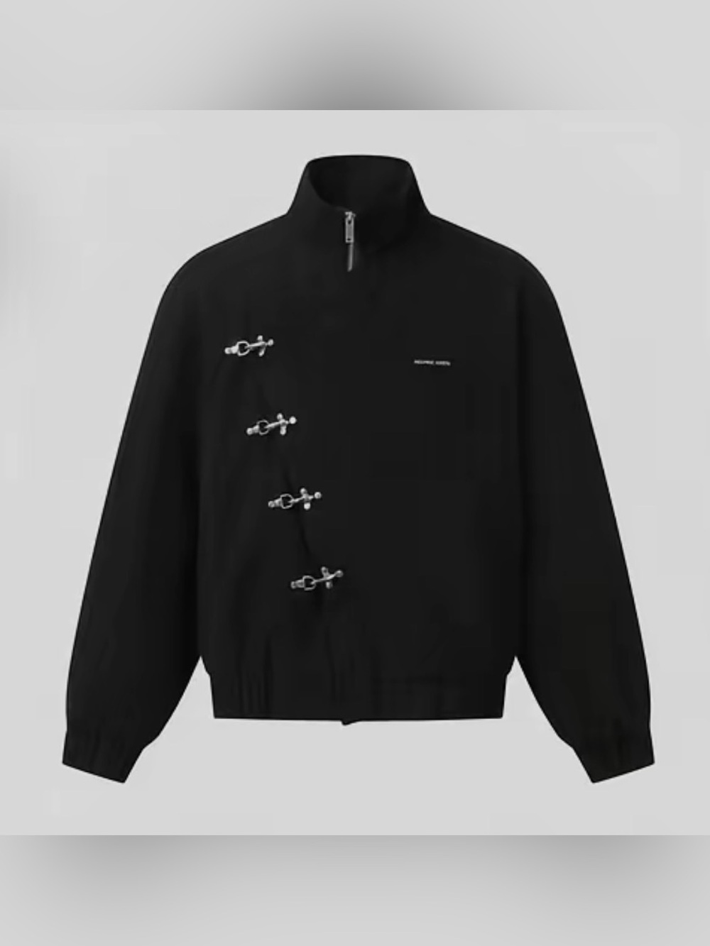 Aelfric Eden Black Jacket with Silver Buckles Y2K